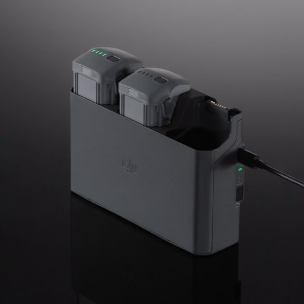 Close-up of the battery ports on the DJI Air 3 Series Battery Charging Hub