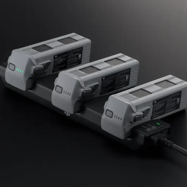 Close-up of ports and status display on the DJI Matrice 4 Series Charging Hub (200W)