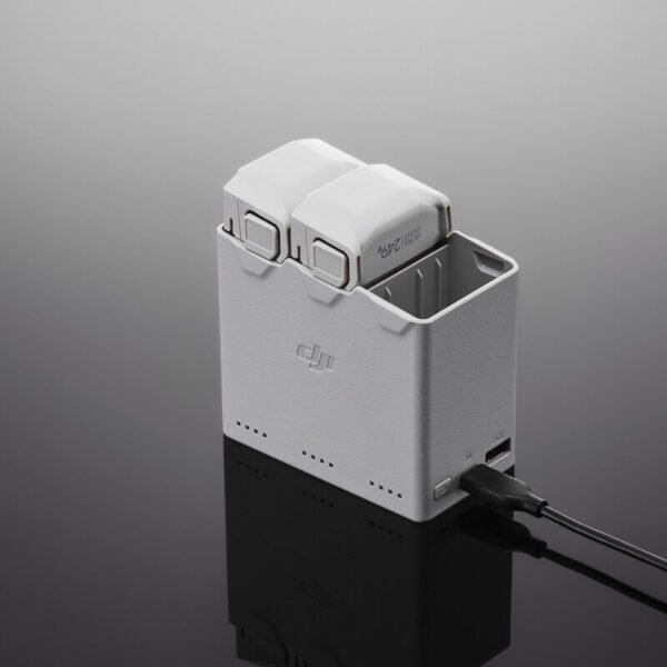 Close-up of battery slots and USB-C port on the DJI Mini 4 Pro/Mini 3 Series Charging Hub