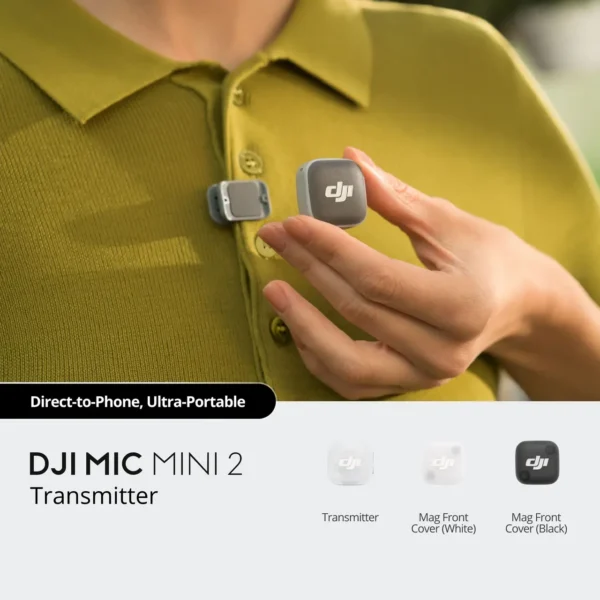 DJI Mic Mini 2 Transmitter compact 11g wireless clip-on microphone with magnetic faceplate